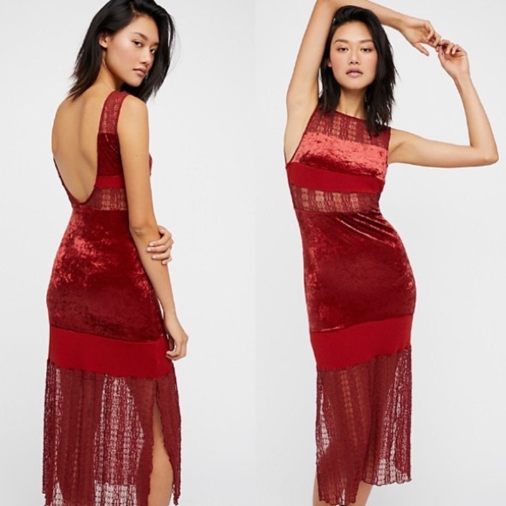 Free People Keep in Line midi maxi dress
